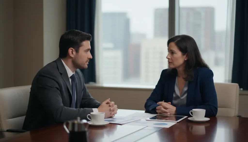 Relationship-based executive recruiting meeting for skilled nursing leadership placement