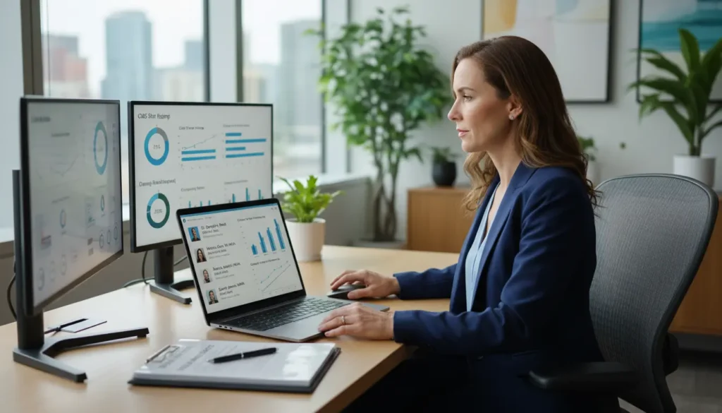 Healthcare executive recruiter evaluating leadership candidates for skilled nursing facility operations and regulatory performance
